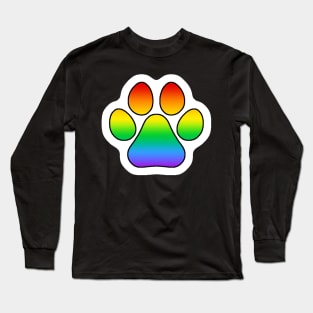 Rainbow Pride Paw Long Sleeve T-Shirt